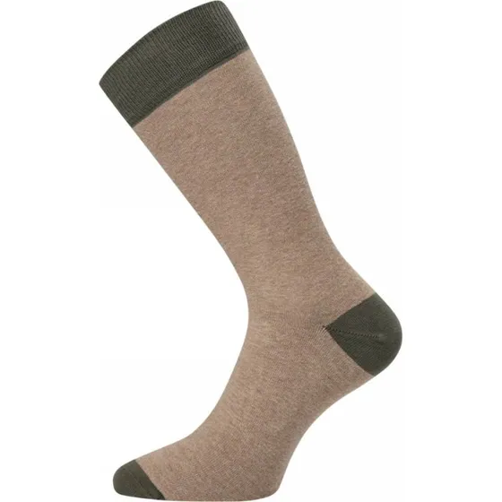 JBS herrestrømper, beige med grønne detaljer, str. 40-47