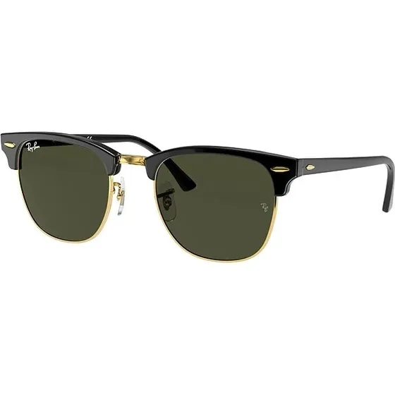 Ray-Ban RB3016 Clubmaster 901/58 – Sort med G15 grønne linser
