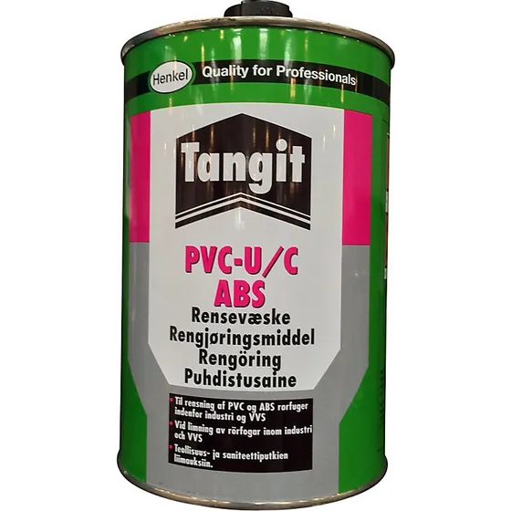 Tangit Rensevæske 1 liter til ABS, PVC og PVC-C