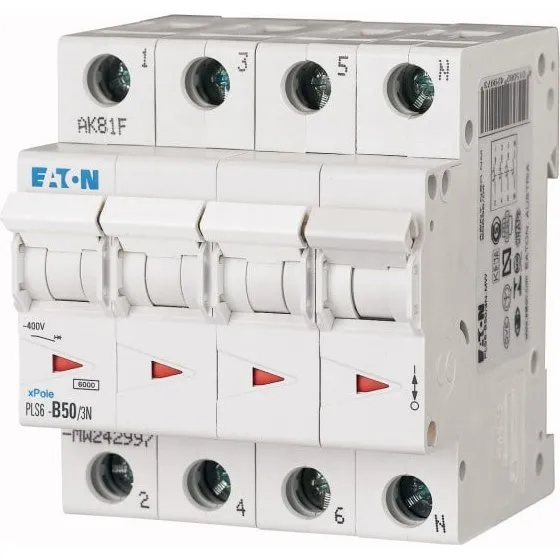 Eaton Automatsikring 50A 3P+N C 4M 6KA