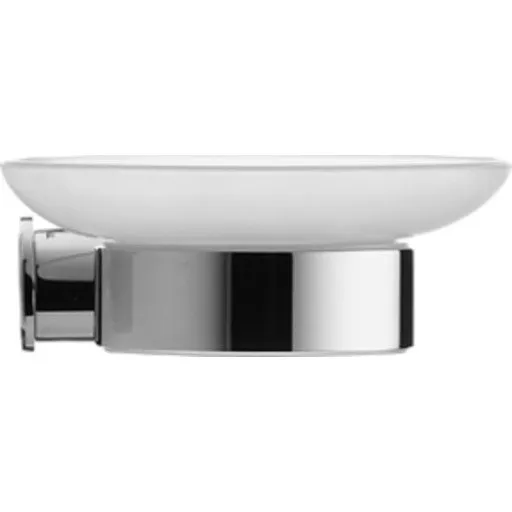 Duravit D-Code sæbeskål, krom og mat glas