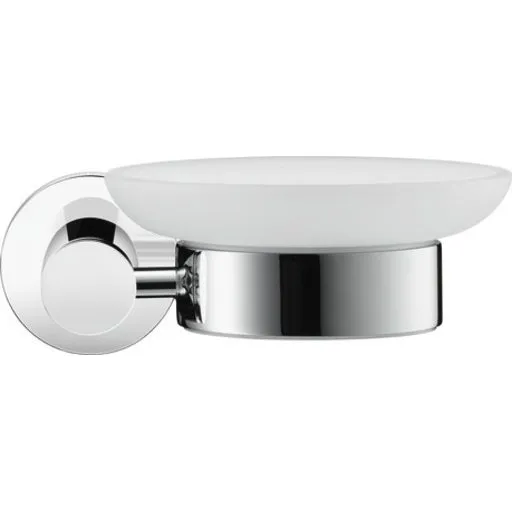 Duravit D-Code sæbeskål, krom og mat glas