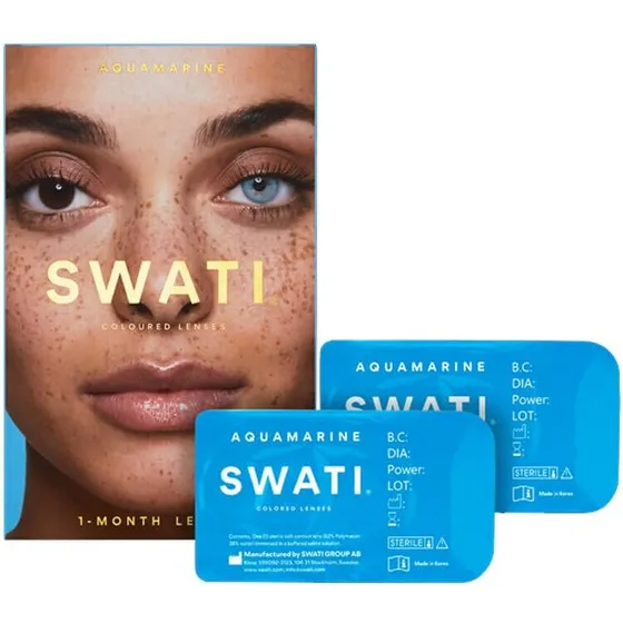 SWATI Cosmetics Aquamarine 1-måneds kontaktlinser 14,2 mm 0,0D