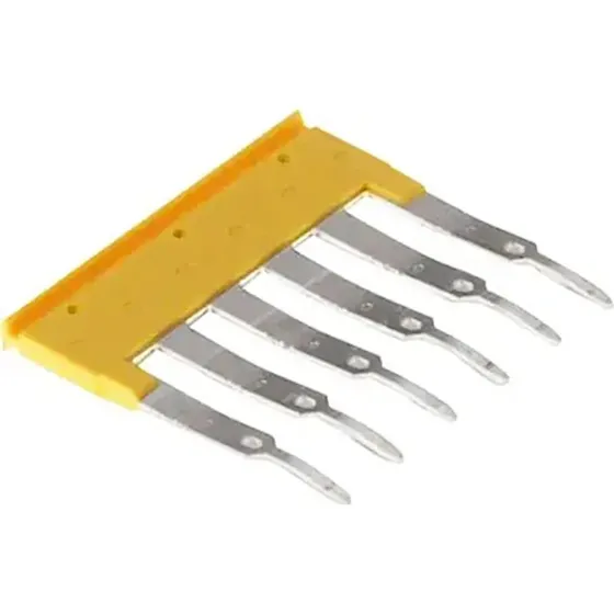 LASKE 6P ZQV 2,5/6 160890 - 6-polet gul fjederlaske