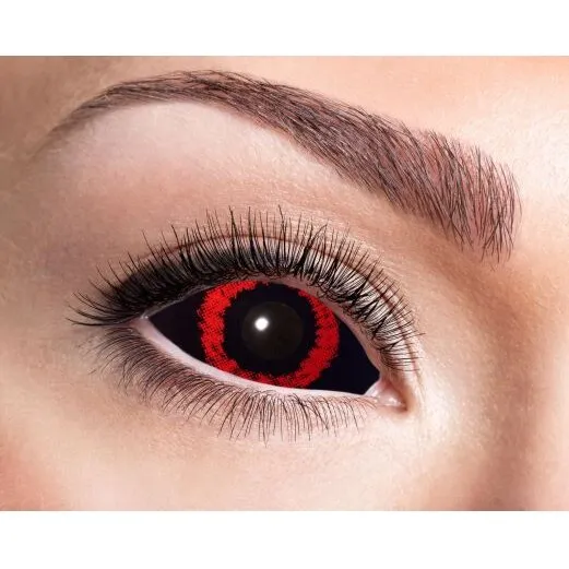 Eyecatcher 84091541‑s07 Sclera linser 1 par – Sort/Rød (6 mdr)