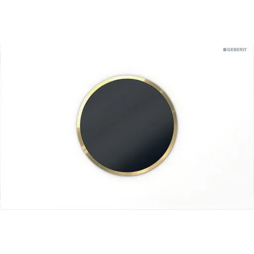 Geberit Sigma 10 Round berøringsfri betjeningsplade, hvid/guld