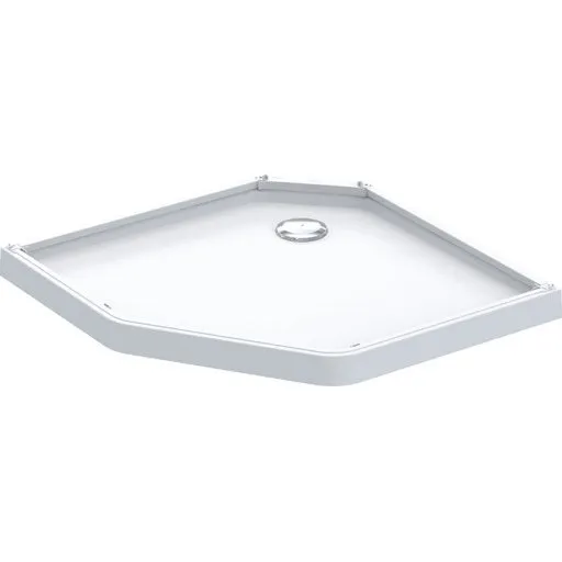 Contura Showerama kabinekar, 100x100 cm, hvid, femkantet