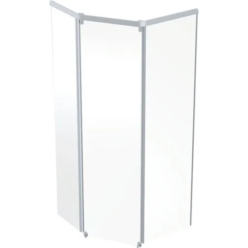 Contura Showerama skydedør, 90x90 cm, klart glas, aluminium