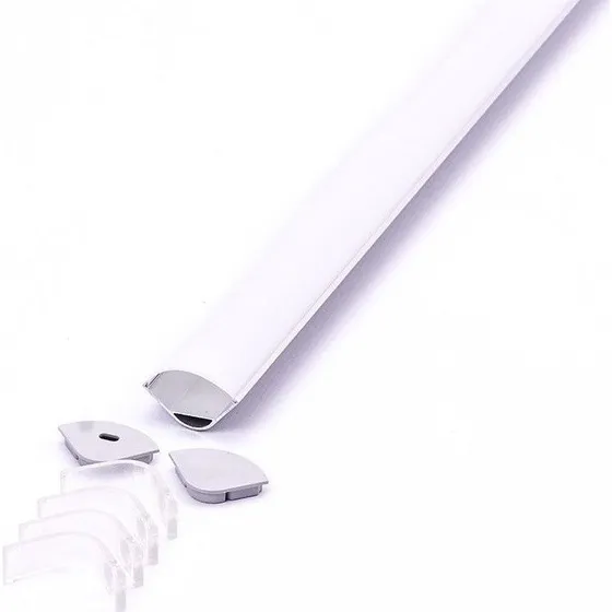 Alu hjørneprofil 30x30 til IP65/IP68 LED strip, 2m, inkl. cover