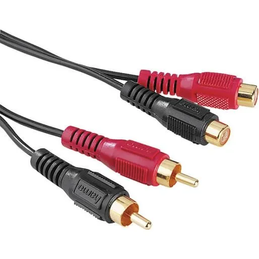 Hama Audio Forlængerkabel 2 Phono-2 Phono 2,0m Guldbelagt