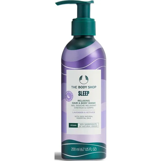 The Body Shop Sleep Relaxing Lavender & Vetiver Hair & Body Wash 200 ml
