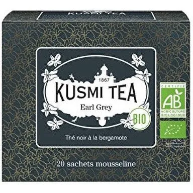 Kusmi Tea Earl Grey Økologisk Te, 20 Muslinposer, 40g