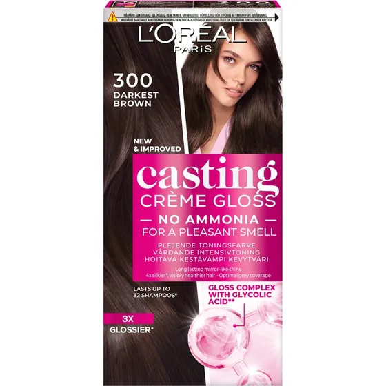 L'Oréal Paris Casting Crème Gloss 300 Darkest Brown - 108 ml