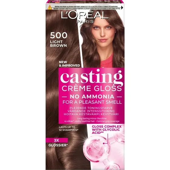 L'Oréal Paris Casting Crème Gloss 500 Light Brown - 180 ml