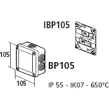 IBP Dåsebeslag 105 x 105 mm til BP-dåser
