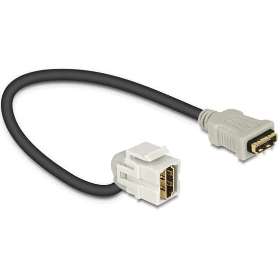 DeLOCK Keystone HDMI-modul med kabel, 22 cm, grå