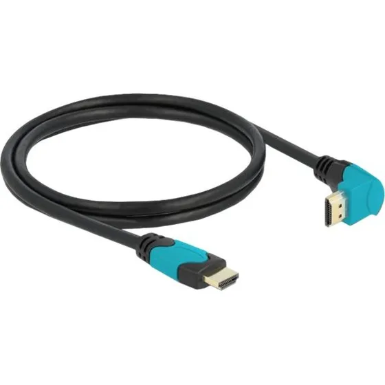 Delock High Speed HDMI-kabel 90° nedadvinklet 8K 48Gbps 1m