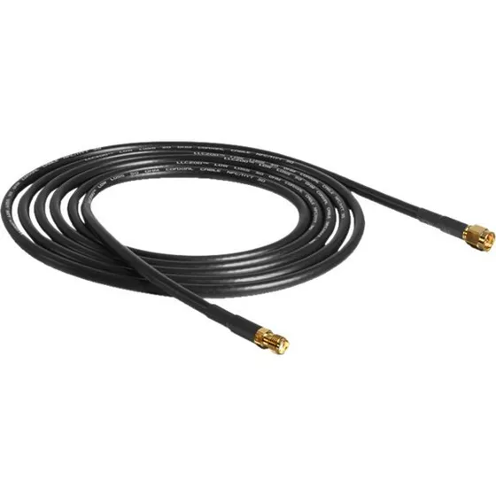 DeLOCK CFD200 Forlængerkabel til Antenne, SMA til SMA, 2m, Sort