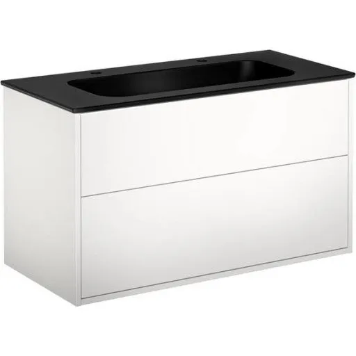 Gustavsberg Artic møbelpakke, 100x47 cm, hvid/sort
