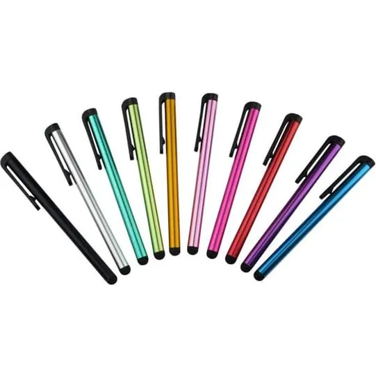 Stylus Touchpen i Metallisk Farve - 10-pack