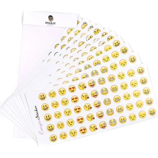 Emoji klistermærker - 33 forskellige motiver (660 stk.)