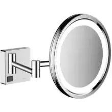 Hansgrohe AddStoris barberspejl med LED 3x – sort krom