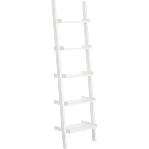 SoBuy Stigereol med 5 hylder, hvid, 56x189 cm