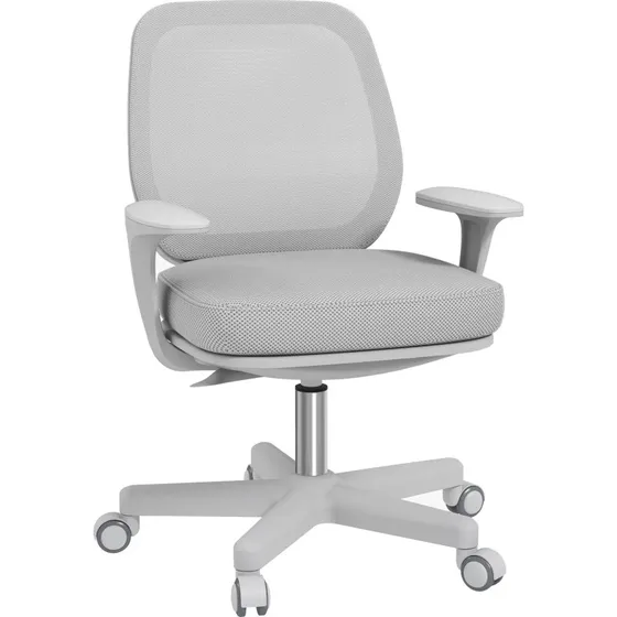 Ergonomisk kontorstol med drejefunktion og højdejustering, grå