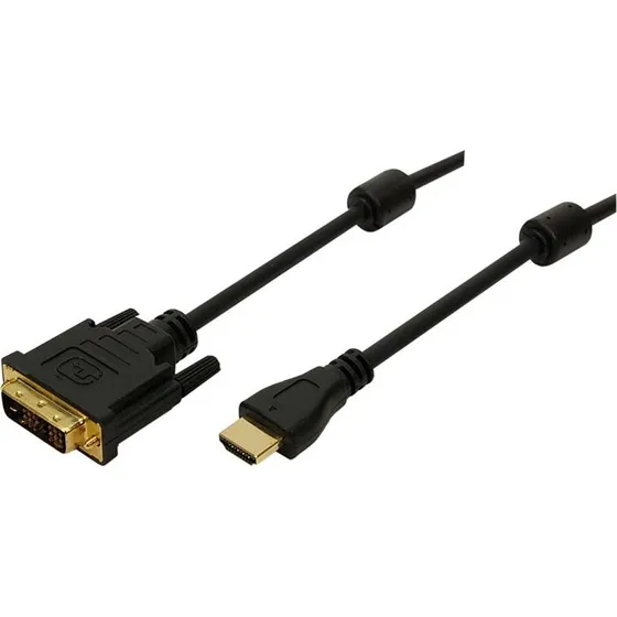 LogiLink HDMI til DVI-D Adapterkabel, 2m, Sort