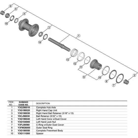 Shimano XT Bagaksel 157mm til Boost - FH-M8130-B