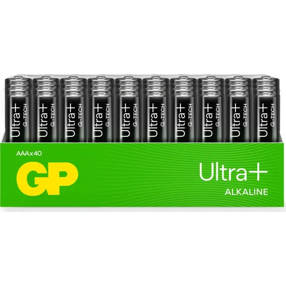 GP Ultra Plus AAA Alkaline Batterier - 40 stk.