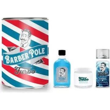 Furbo Vintage Blå Barber Pole Sæt (3 stk.)