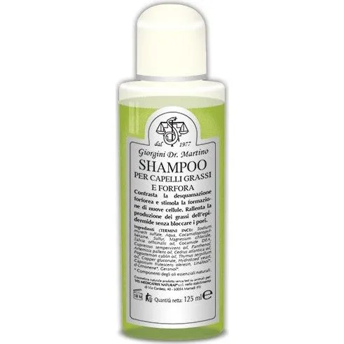 Dr Giorgini Shampoo til fedtet hår og skæl, 125 ml
