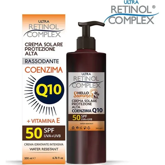 Retinol Complex Hello Summer Solcreme SPF 50 Coenzym Q10 200 ml