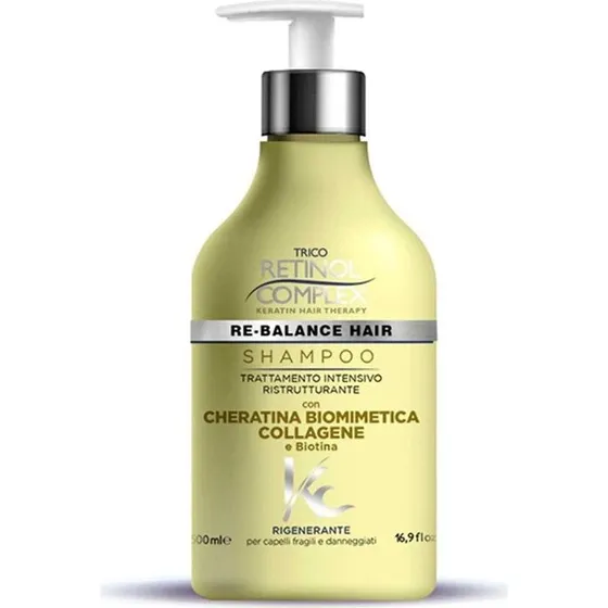Shampoo Keratin Complex 500 ml med biomimetisk keratin og kollagen
