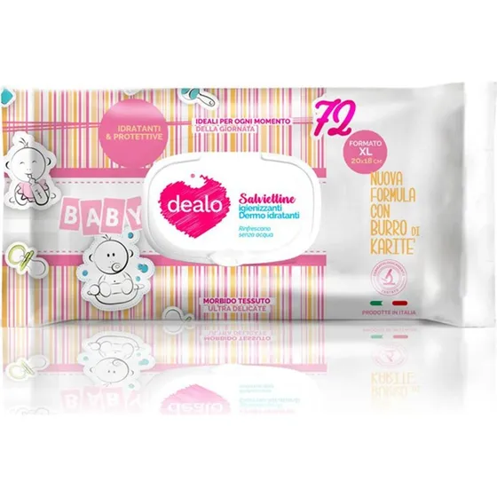 Dealo Baby Wipes med Sheasmør 72 stk.
