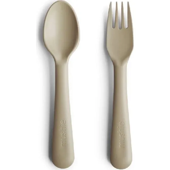 Mushie Fork & Spoon - Vanilla