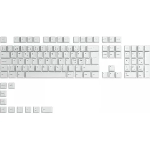 Glorious GPBT Keycaps ISO 115 PBT Arctic White