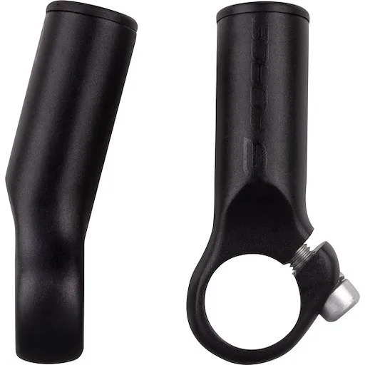 FORCE Bar Ends TOR 7 cm - Sort mat aluminium