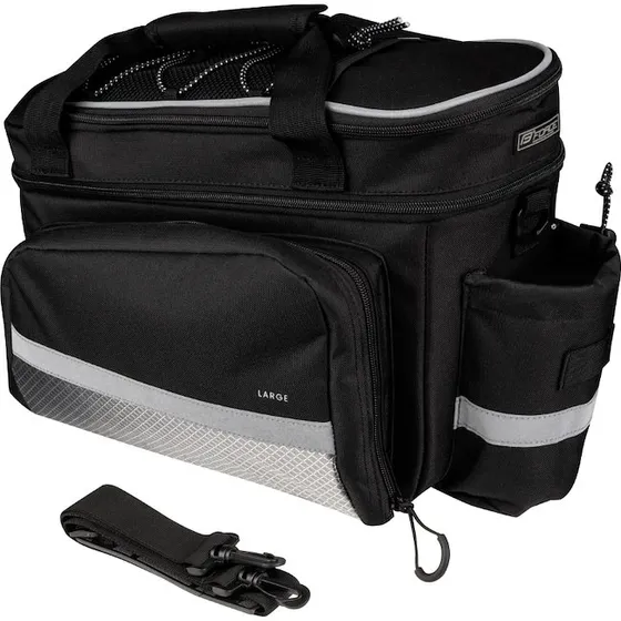 FORCE Large taske til bagagebærer, 20 liter, sort