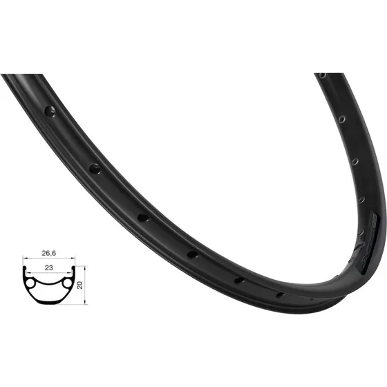 FORCE XC Basic fælg 27,5" (584x23) Aluminium 32 eger - Sort