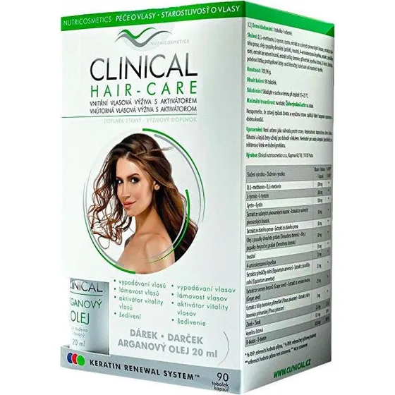 Clinical Hårpleje Sæt: 90 Kapsler & 20 ml Arganolie