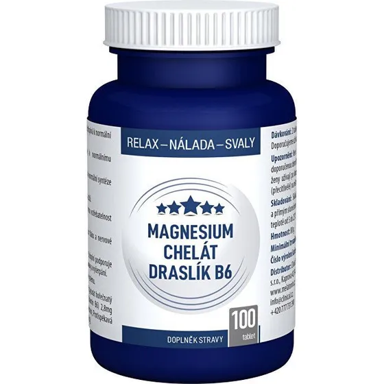 Clinical Magnesiumchelat + Kalium B6, 100 tabletter