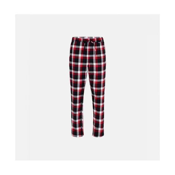 JBS pyjamasbukser i rød ternet flannel til herre
