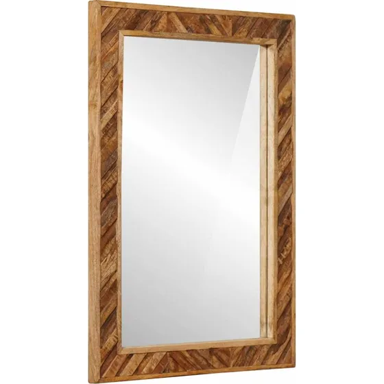 vidaXL Spejl Brun 70 x 50 x 3 cm Glas