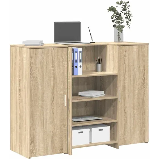 vidaXL receptionsskranke 135x50x103,5 cm i sonoma-eg