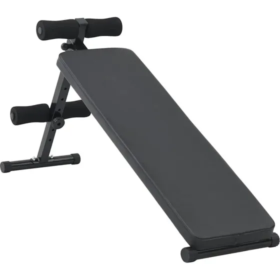 vidaXL Sit Up Bænk Sort - 124 x 33,5 x 55 cm