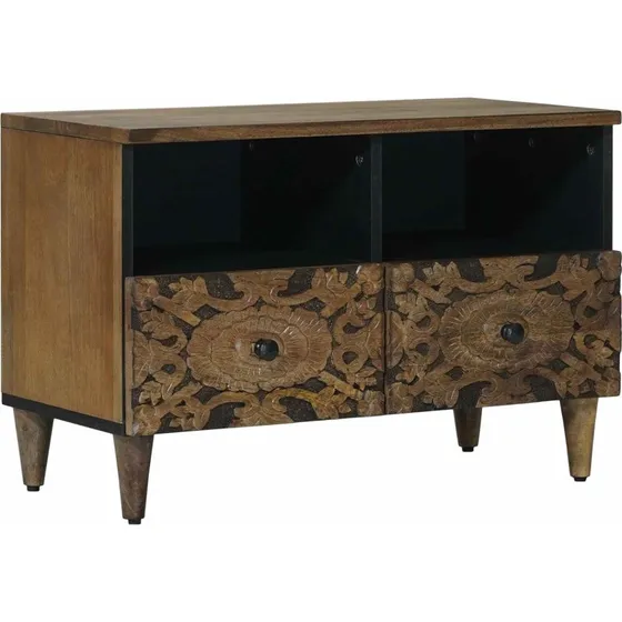 vidaXL TV-skab i massivt mangotræ, Brun, 70 x 33,5 x 46 cm