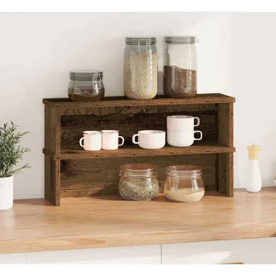 vidaXL Køkkenreoler 2 stk. 50x15x16 cm - Antikt træ