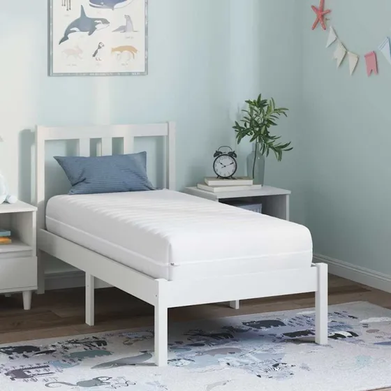 vidaXL Madras 70 x 140 cm Hvid med Pocketfjedre og Kokoslag